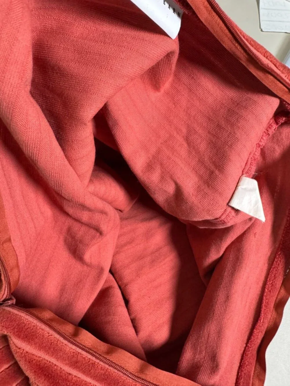 Pottery Barn Rust Red Velvet Corduroy Throw Pillow Cover 21x21 Zip Mid Century